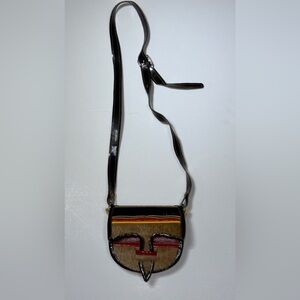 Vintage 70’s Columbian Designer,Jerico Traditional Crossbody Leather Cowhide 🐮